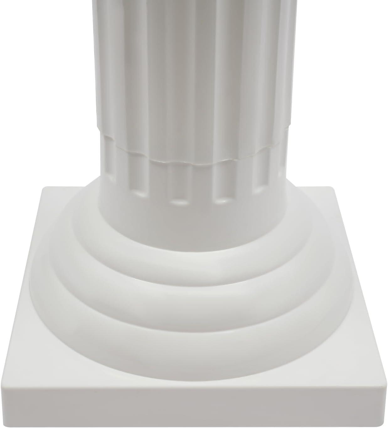 Roman Columns Plastic Wedding Stand Pillar Greek Statue Plant Stand Elegant Event Party Decorative Pedestal Flower Pot Holder Decor (4Pcs, 11.81x35.43 Inch)