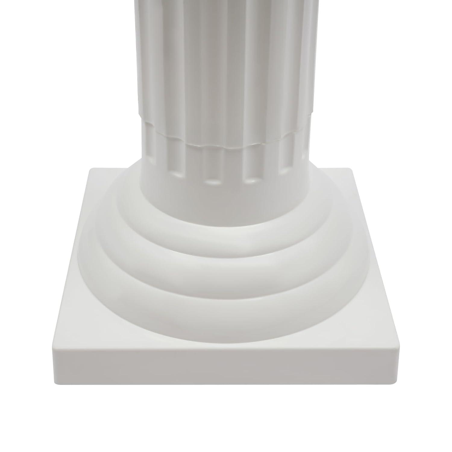 Roman Columns Plastic Wedding Stand Pillar Greek Statue Plant Stand Elegant Event Party Decorative Pedestal Flower Pot Holder Decor (4Pcs, 11.81x35.43 Inch)