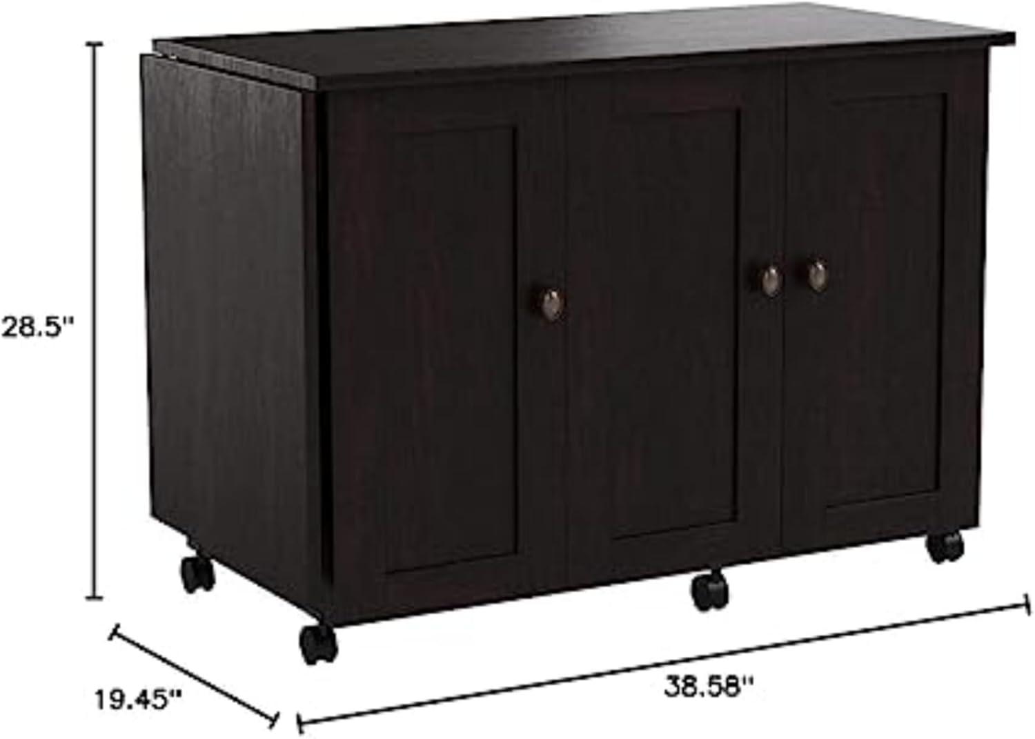 Sauder Sewing/Craft Cart, Cinnamon Cherry Finish