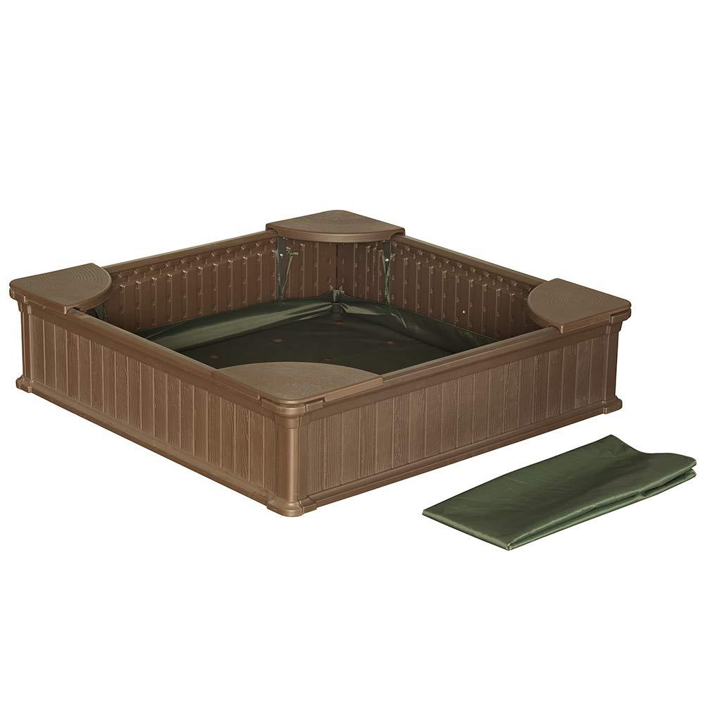 Vandue Corporation Vandue Corporation 48.6'' x 11.8'' Plastic Sandbox with Cover