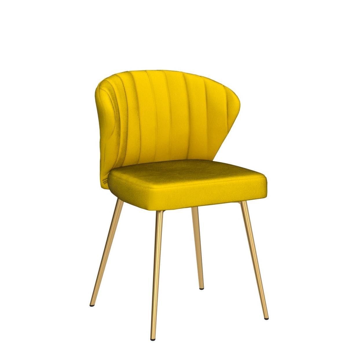 Velvet Accent Chair Upholstered Armless Side Chair Gold Leg Home Living Room Adult Fushia