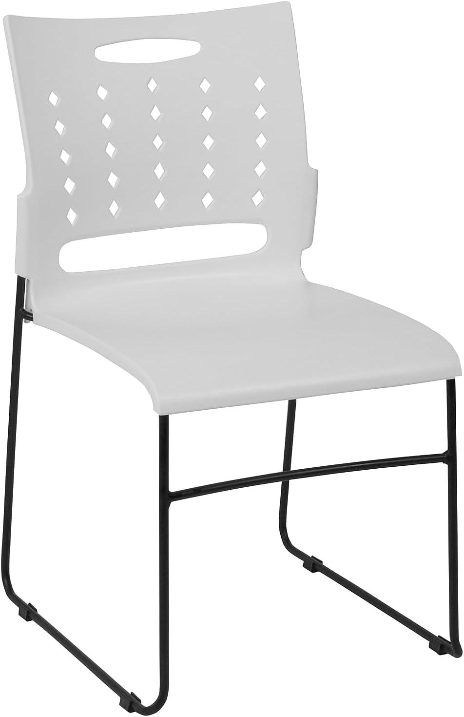 881 lb. Capacity Sled Base Stack Chair with Carry Handle and Air-Vent Back