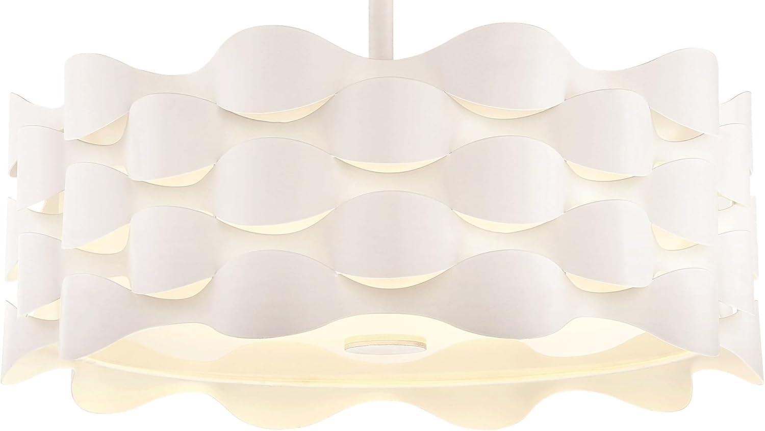 Rickey Single Light Fabric LED Semi Flush Mount
