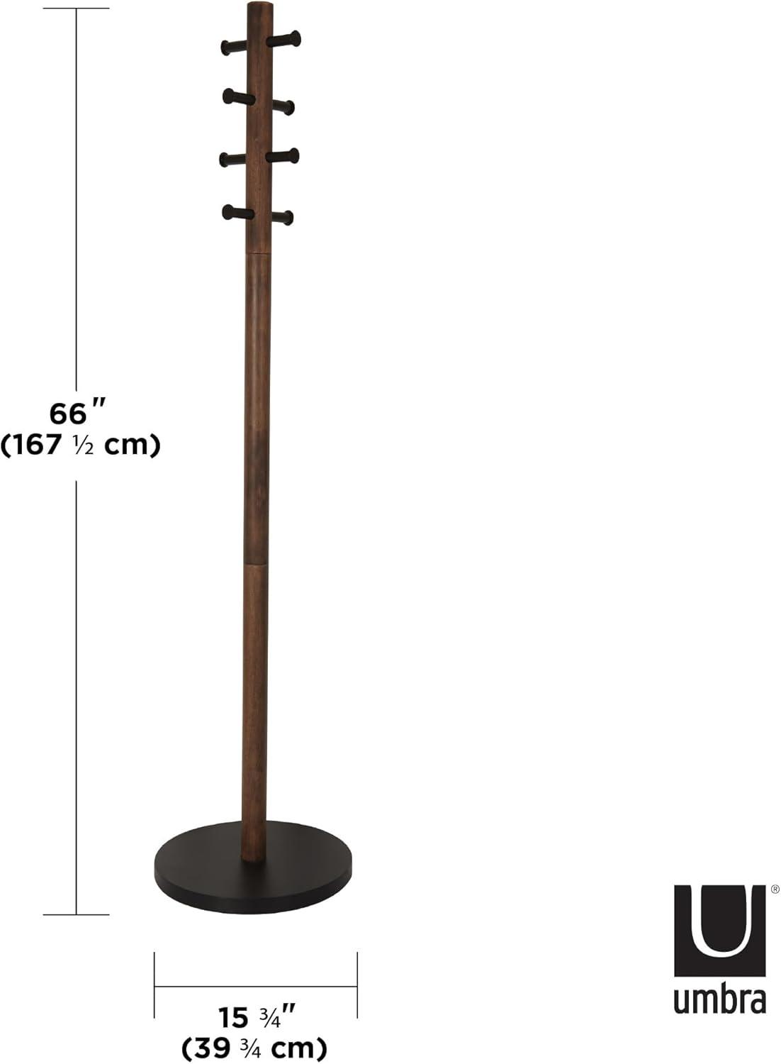 Pillar 8 - Hook Freestanding Solid Wood Coat Rack