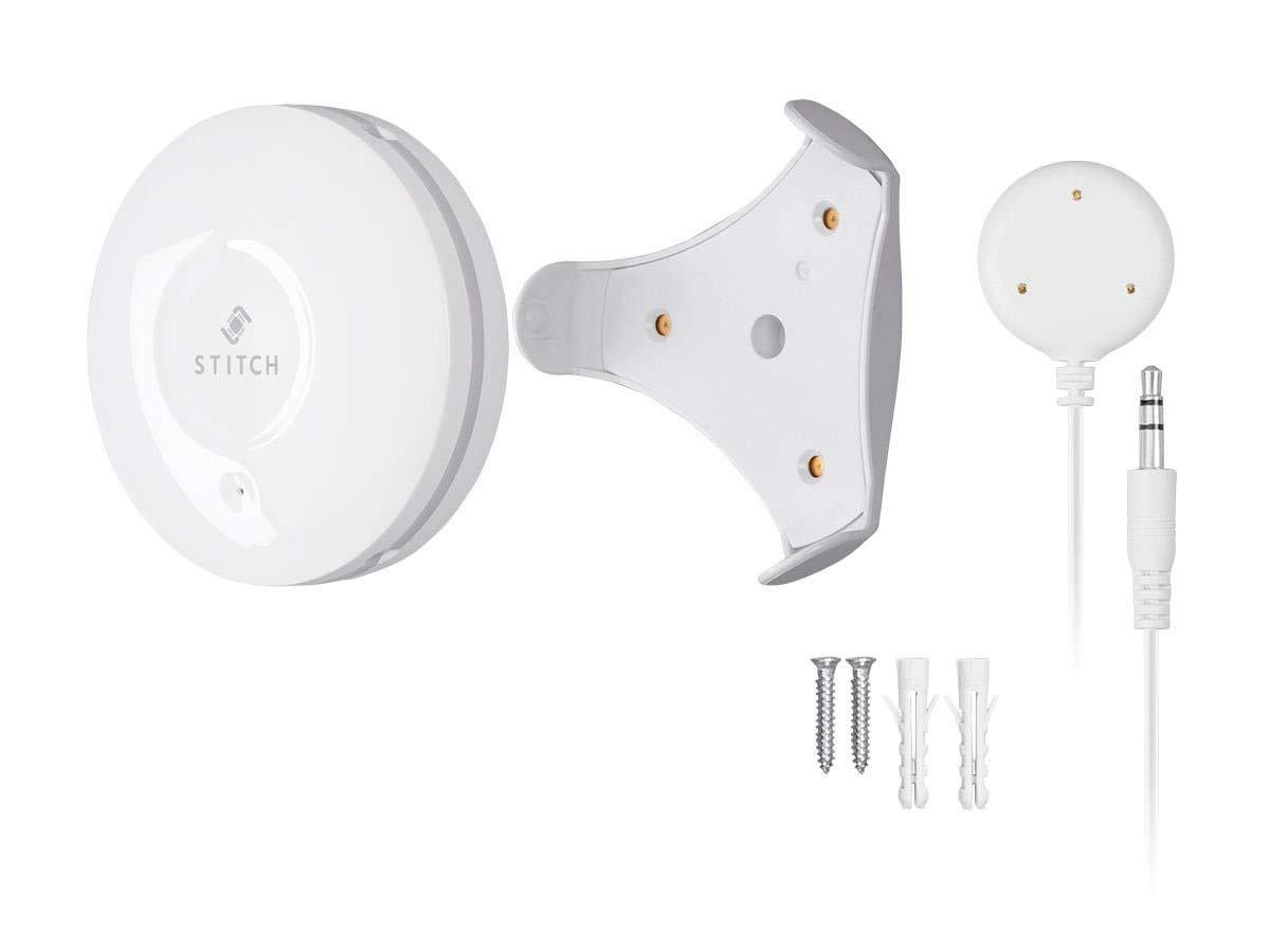 Monoprice Wireless Smart Water Leak/Flood Sensor - White with Probe and Alarm, No Hub Required (Supports IFTTT) - From STITCH Collection
