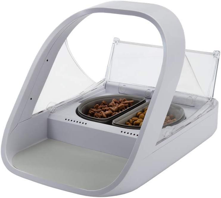 Smart White Microchip Pet Feeder with App Connectivity