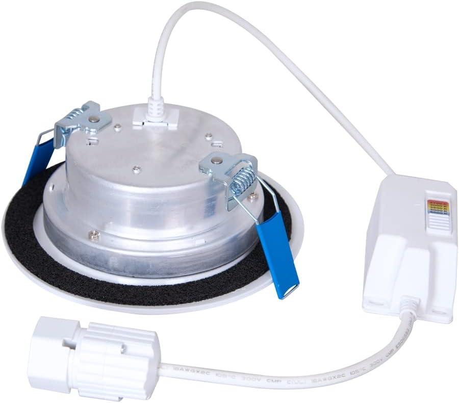 QuickLink Low Voltage, 4 in. Selectable CCT 2700-5000K, 600 Lumens, Recessed Canless LED Starter Kit-4pack, Dimmable