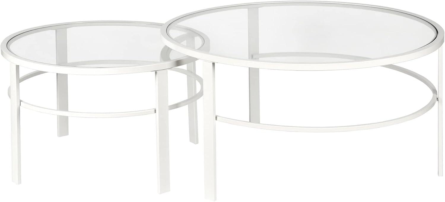 Evelyn&Zoe Gaia Round Nested Coffee Table, White