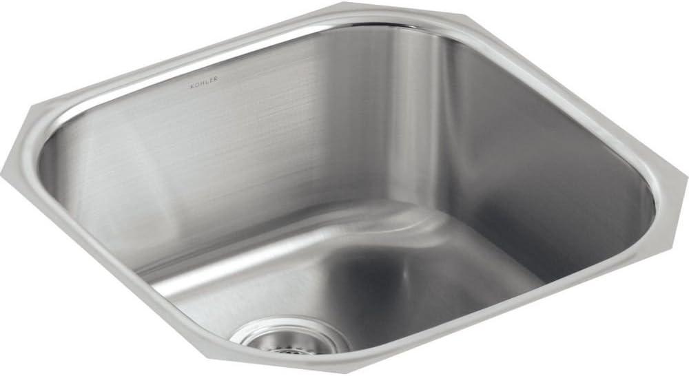 Undertone® 19-5/8" L x 19-5/8" W x 9-3/4" Extra-Large Rounded Under-Mount Single-Bowl Kitchen Sink