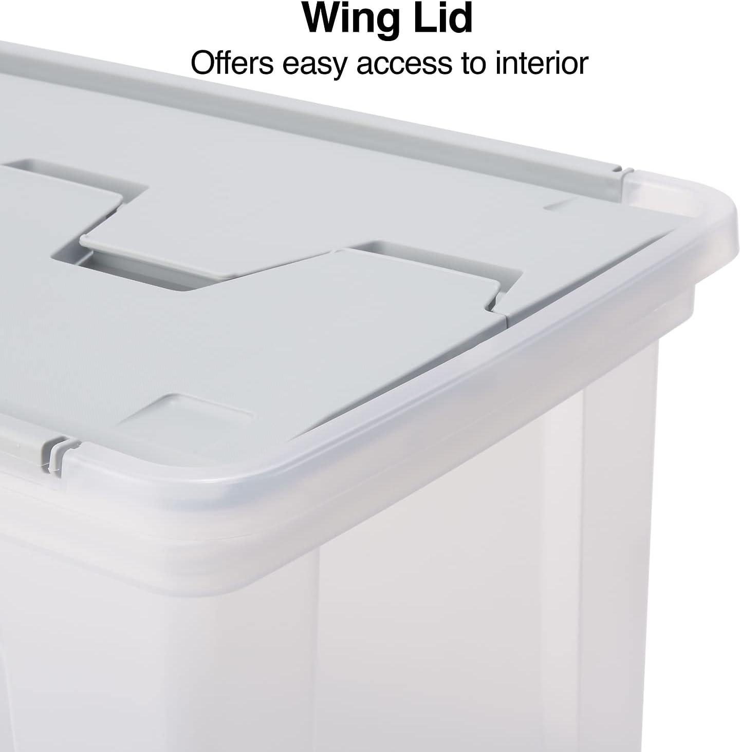 Staples Wing Lid File Totes Letter Size Clear (140166/139585)