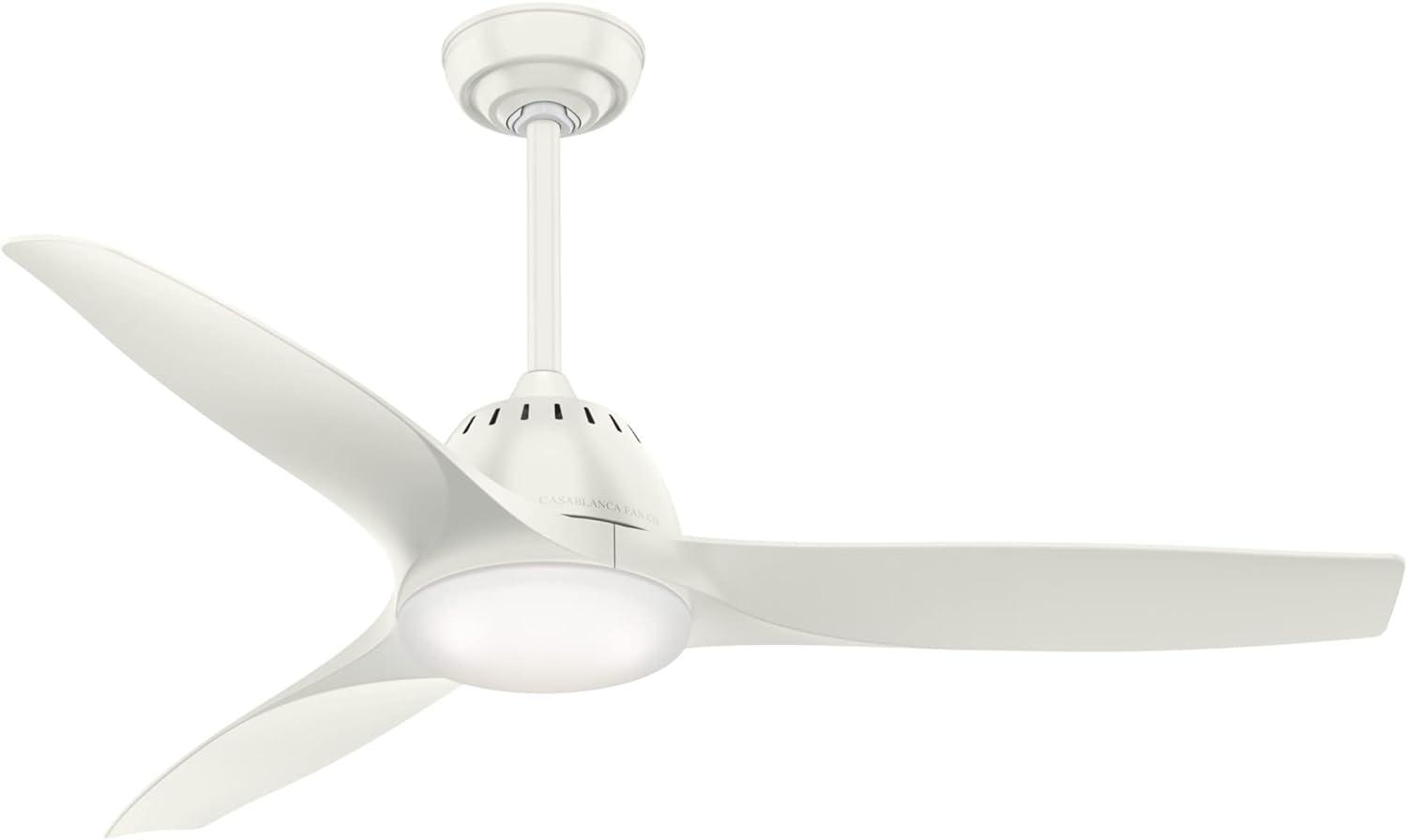 Casablanca Fan 52" Wisp 3 - Blade LED Standard Ceiling Fan with Remote Control and Light Kit Included