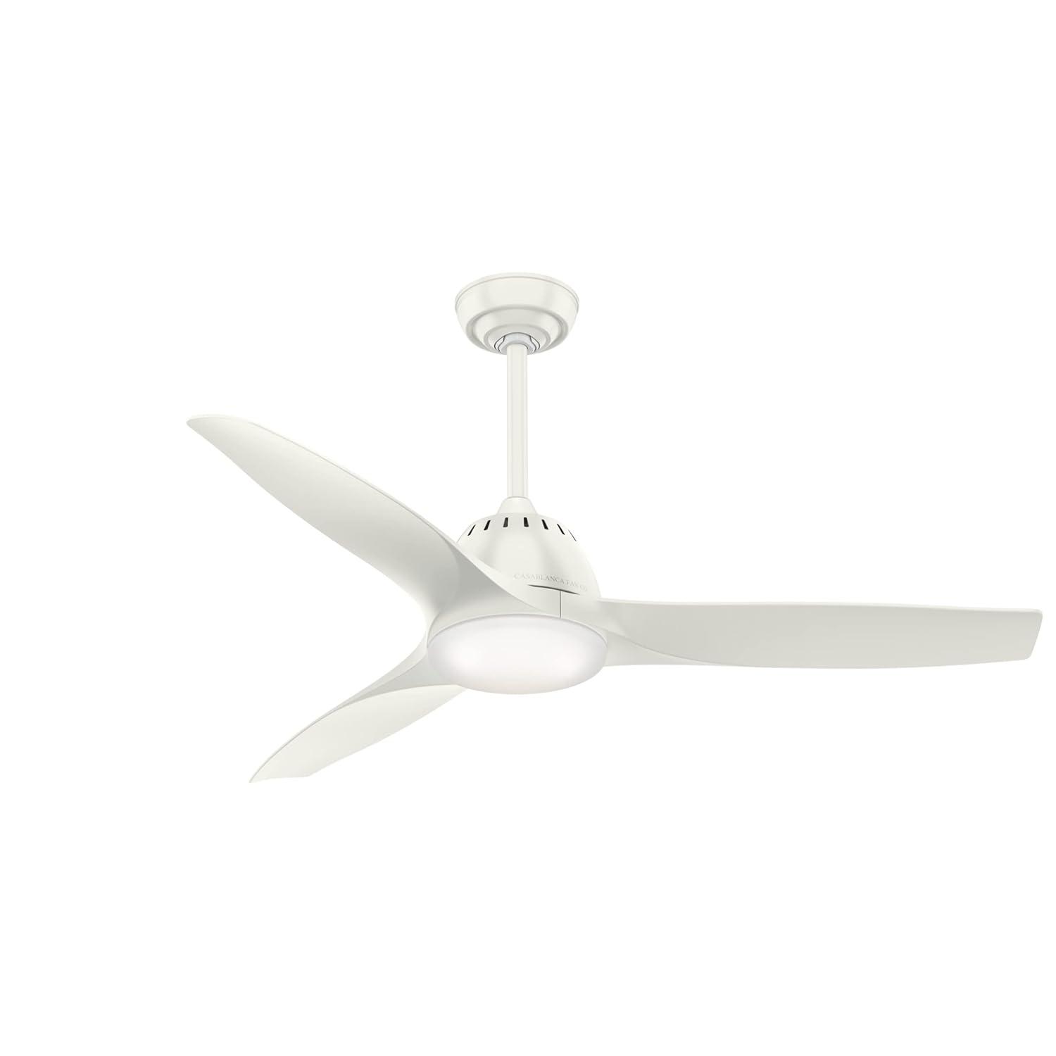 Casablanca Fan 52" Wisp 3 - Blade LED Standard Ceiling Fan with Remote Control and Light Kit Included