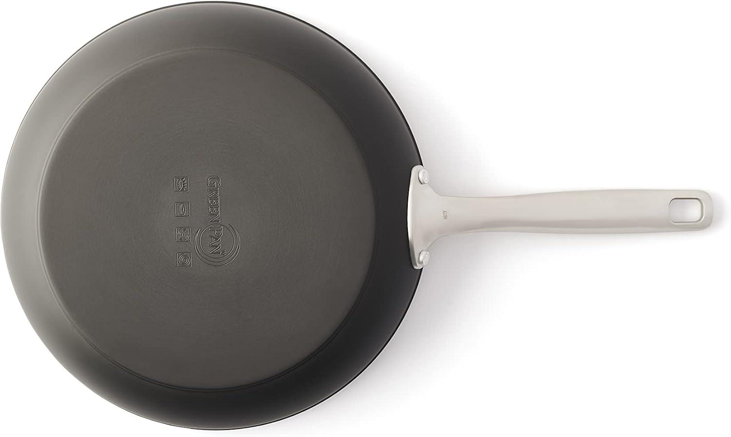 Gray Aluminum Ceramic Nonstick 2-Piece Frying Pan Set