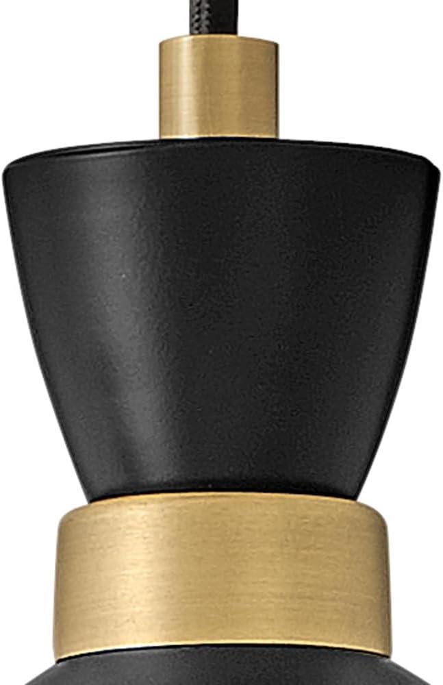 Lark Simon 1 - Light Pendant in  Black/Heritage Brass