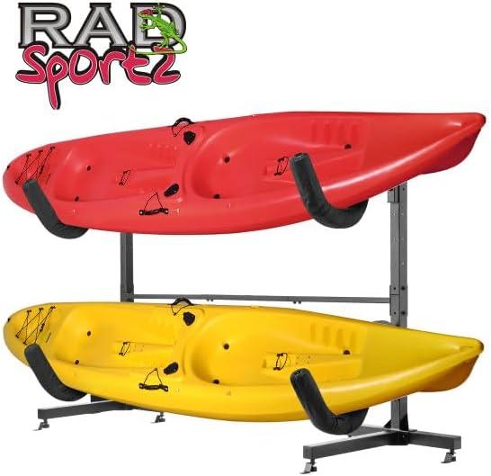 Pentagon Tool Rad Sportz 2-Kayak Storage Rack - Freestanding Vertical Stand for Paddleboards or Kayaks with 175lbs Capacity - For Indoor or Outdoor, Black 83-DT5005