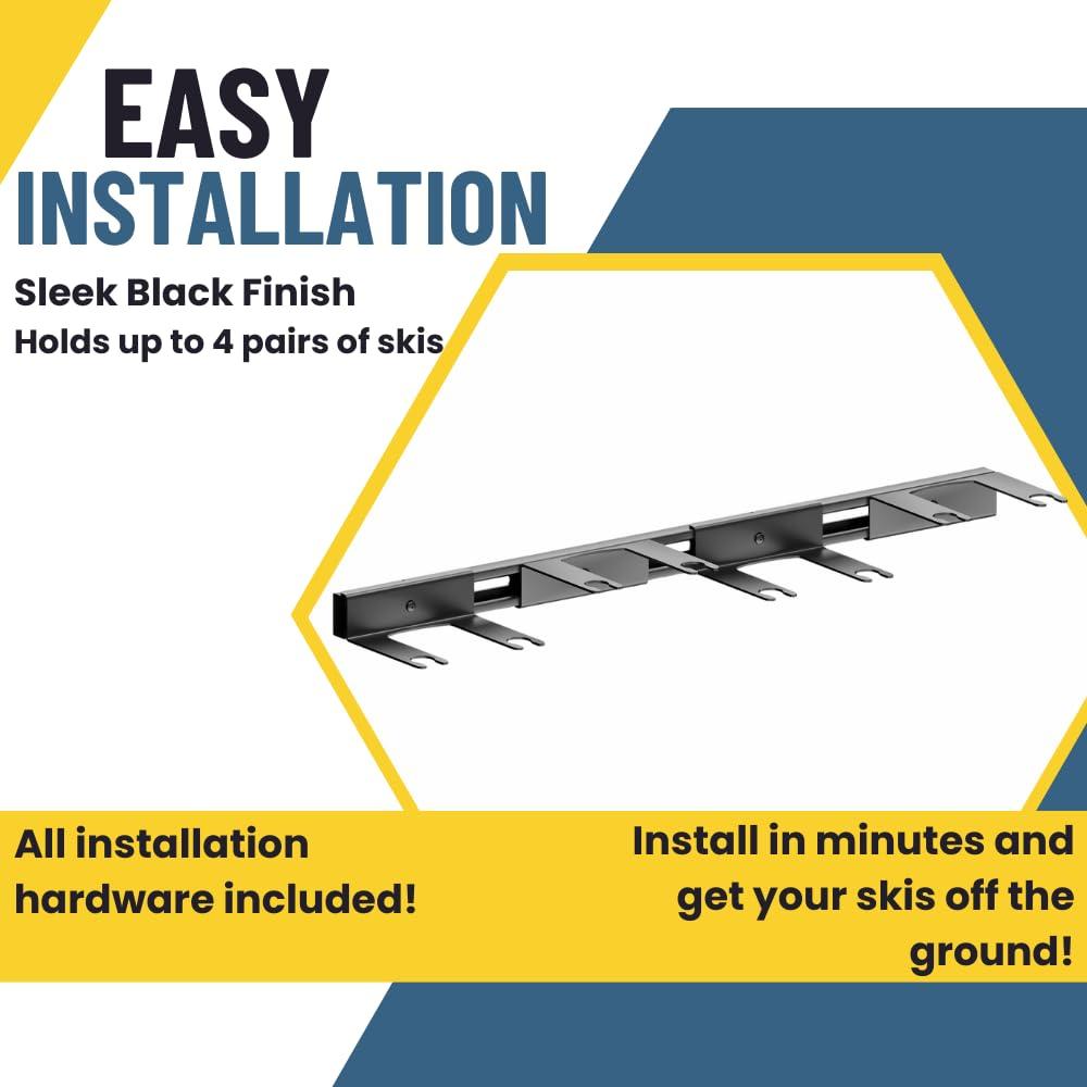 Cropper Steel Wall Mounted Adjustable Multi-Use Ski/Snowboard Rack