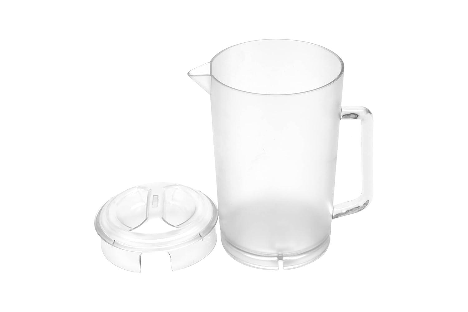 G.E.T. P-3064-1-A-EC BPA-Free Textured Scratch-Resistant Plastic Pitcher with Lid, 2 Quart, Clear