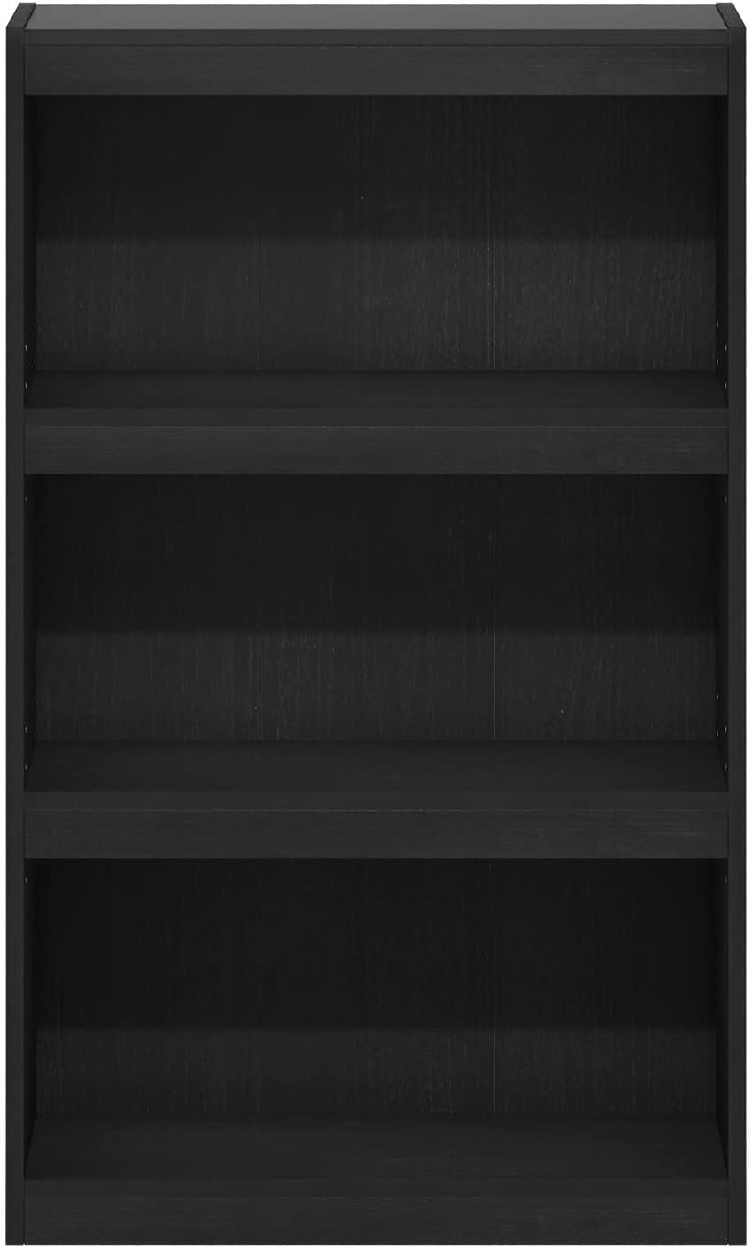 Furinno JAYA Enhanced Home 3-Tier Adjustable Shelf Bookcase, Blackwood