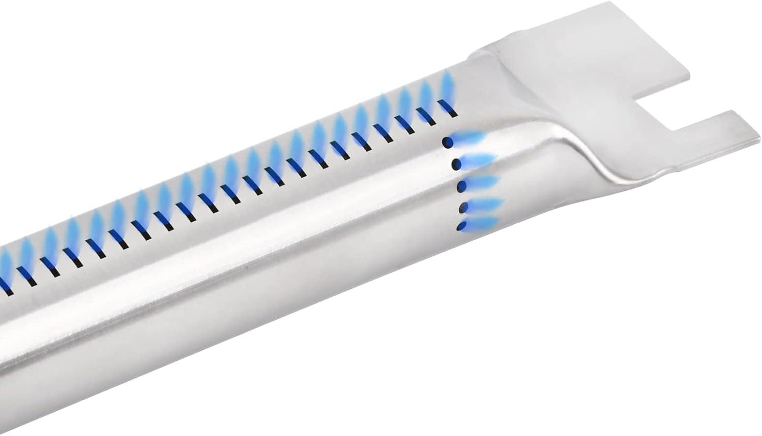 Uniflasy 69785 18 Inch Grill Burner for Weber Spirit I & II 200 Series Spirit E-210 E-220 Spirit S-210, S-220 Gas Grills with Up Front Control Tube Pipe 304 Stainless Steel