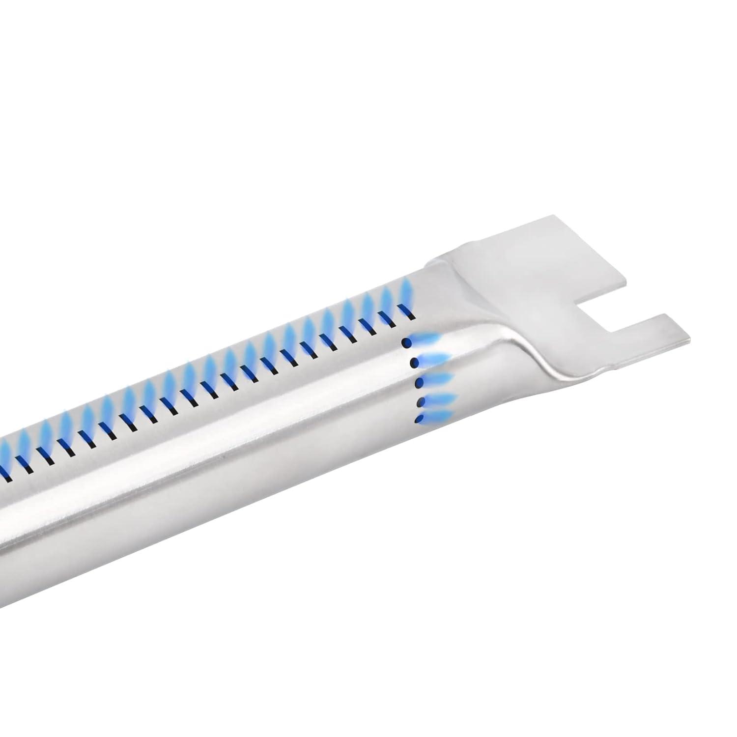 Uniflasy 69785 18 Inch Grill Burner for Weber Spirit I & II 200 Series Spirit E-210 E-220 Spirit S-210, S-220 Gas Grills with Up Front Control Tube Pipe 304 Stainless Steel