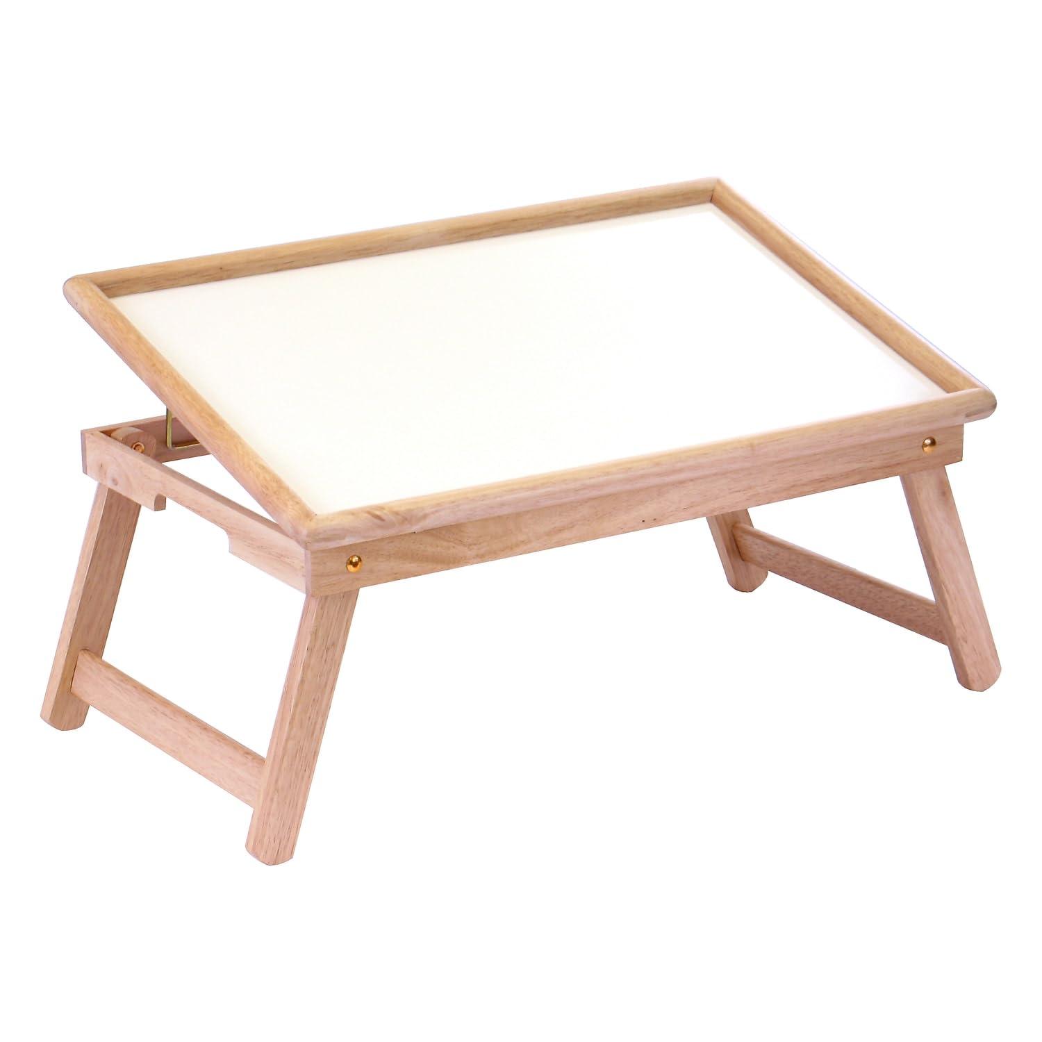 Winsome Wood Ventura Breakfast Bed Tray, Flip-Top, Natural & White