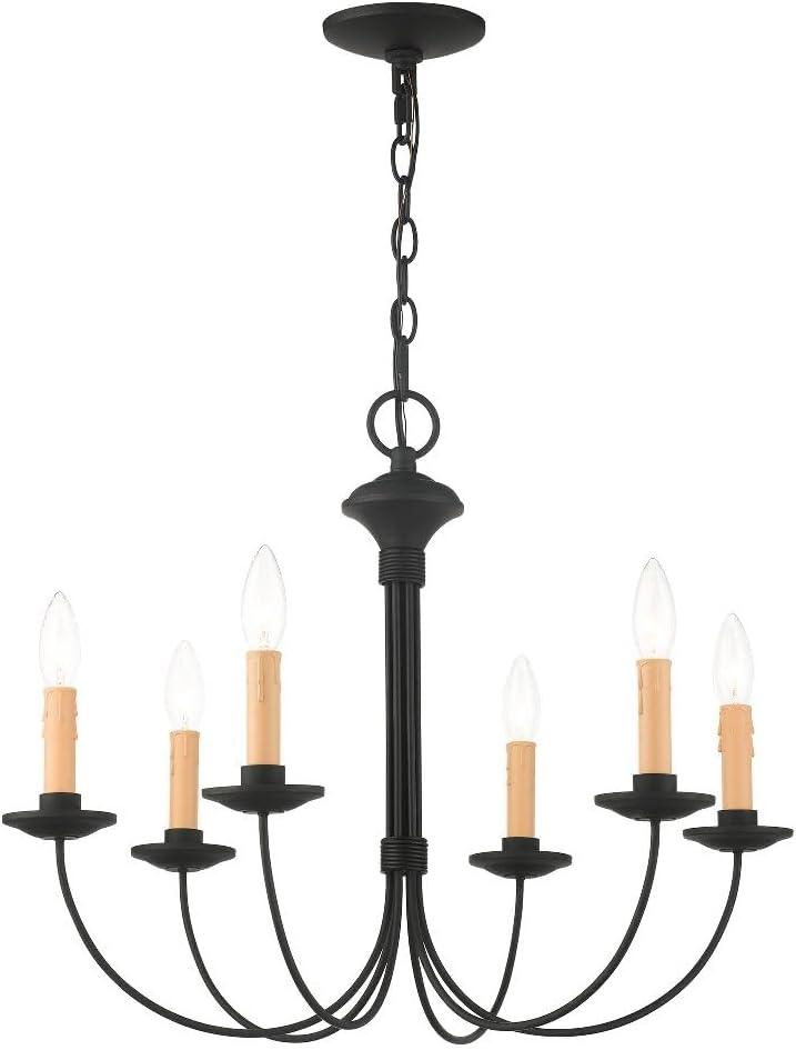 Livex Lighting Heritage 6 - Light Chandelier in  Black