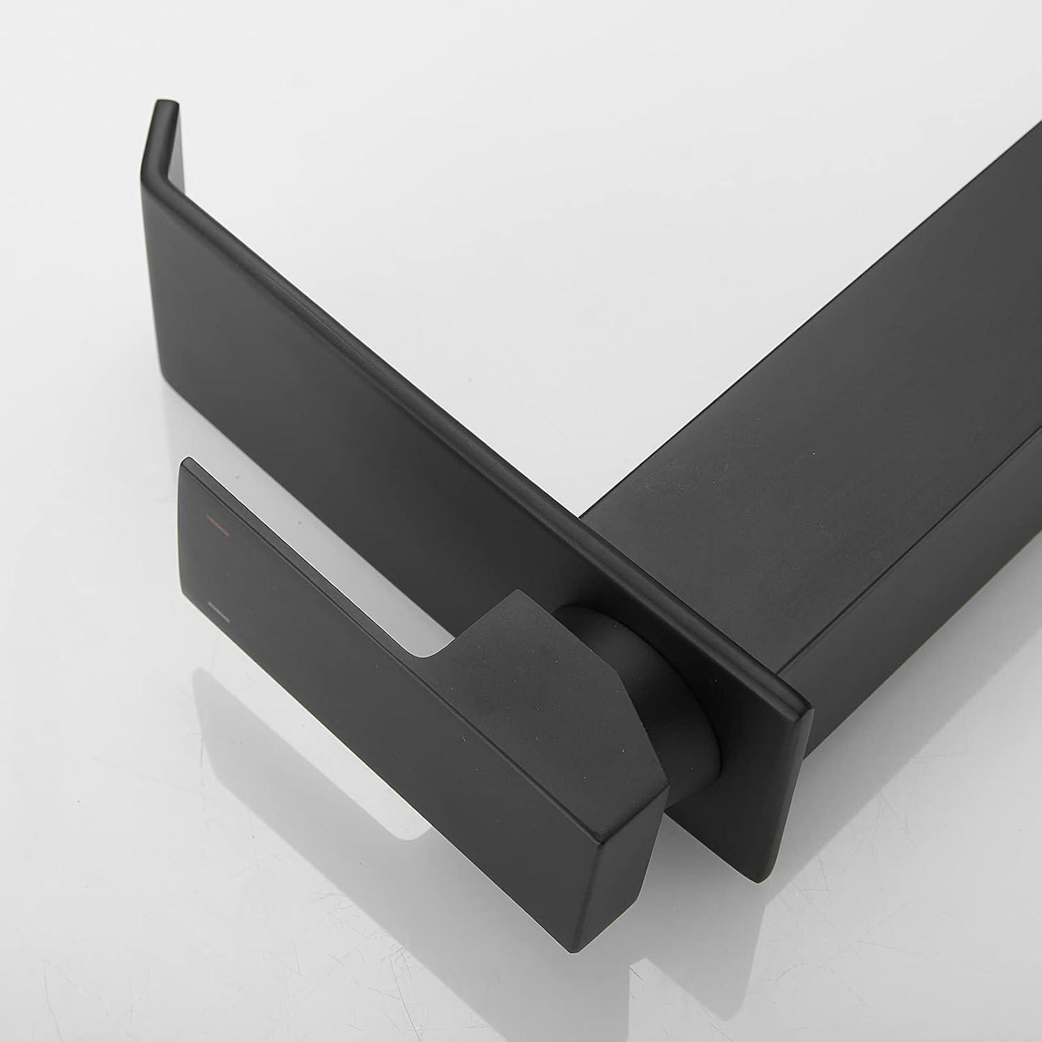 Matte Black Vessel Sink Faucet for Sink 1 Hole Single Handle Deck Mount Bathroom Sink Faucet Bowl Sink Mixer Tap with Pop Up Drain Combo Vanity RV Bar Sink Faucet