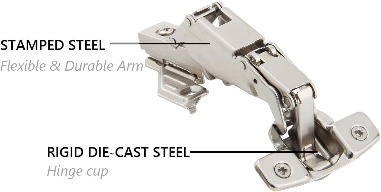 Silverline Lazy Susan Corner Hinge Clip On 165 Angle Cabinet Hardware with Face Frame Base Plate 1 Pair