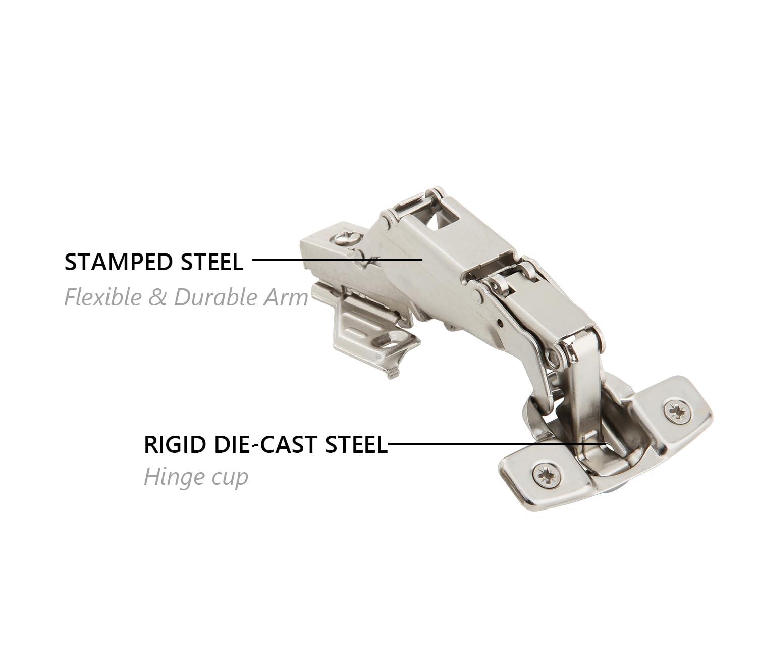 Silverline Lazy Susan Corner Hinge Clip On 165 Angle Cabinet Hardware with Face Frame Base Plate 1 Pair