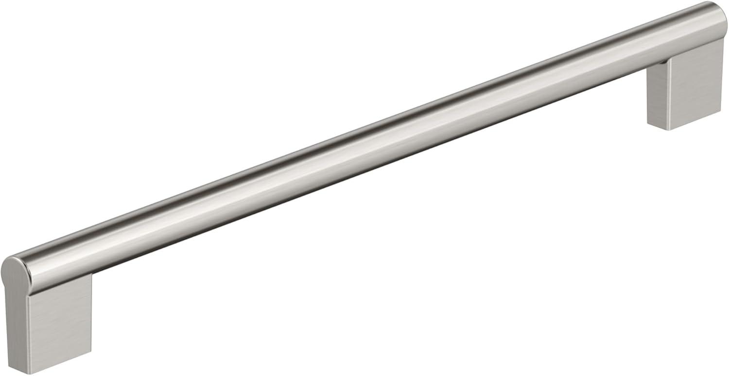 Amerock Versa 10-1/16 inch (256mm) Center-to-Center Satin Nickel Cabinet Pull