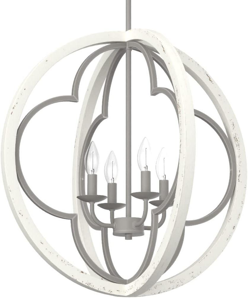 19096-Hunter Fans-Gablecrest 4-Light Pendant in Transitional Style-24 Inches Wide by 24 Inches High-Painted Concrete Finish