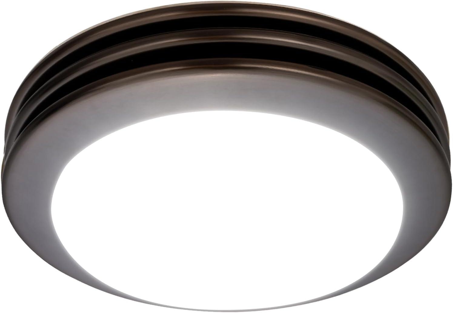 80 CFM Bathroom Fan with LED Light Round Ceiling Exhaust Ventilation Fan