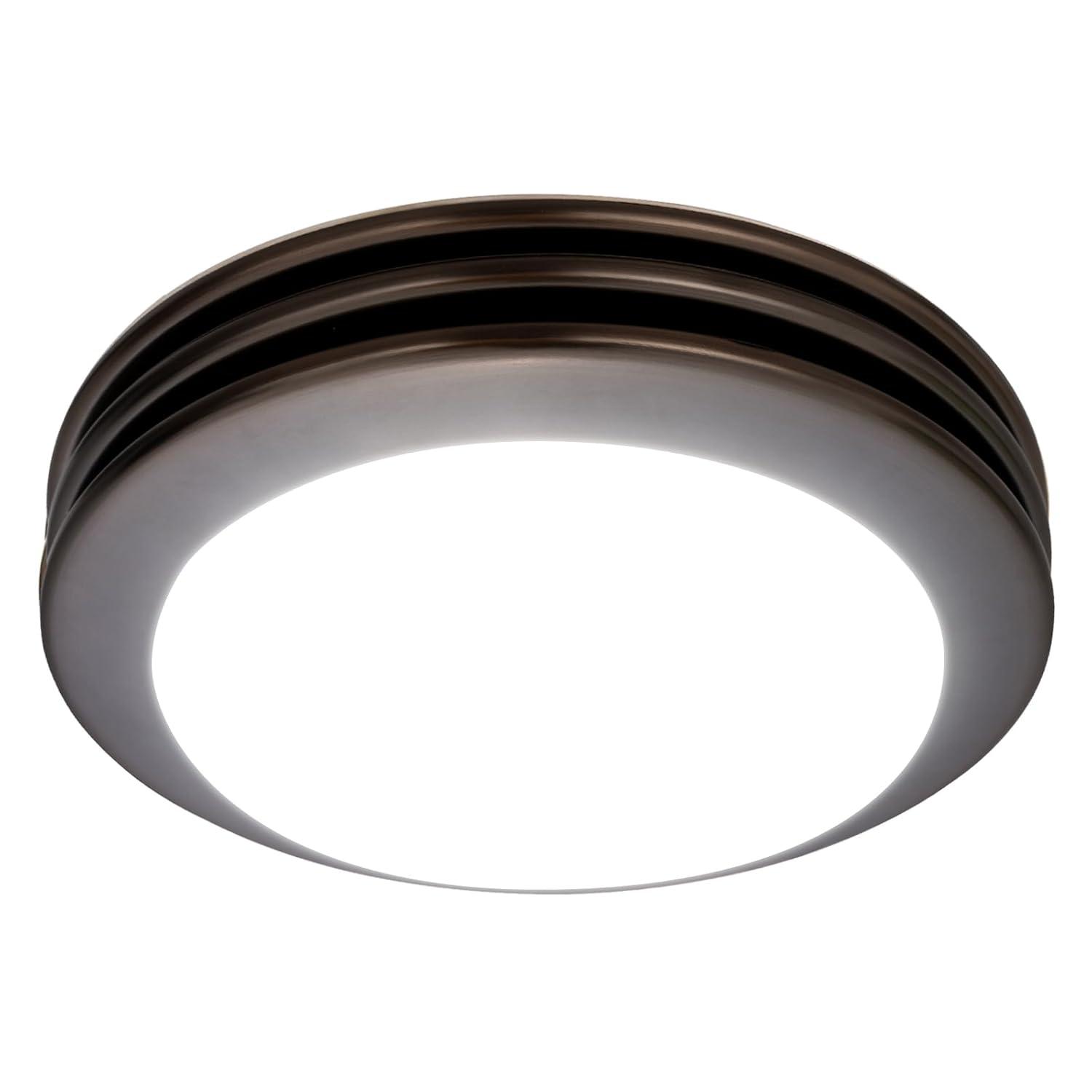 80 CFM Bathroom Fan with LED Light Round Ceiling Exhaust Ventilation Fan