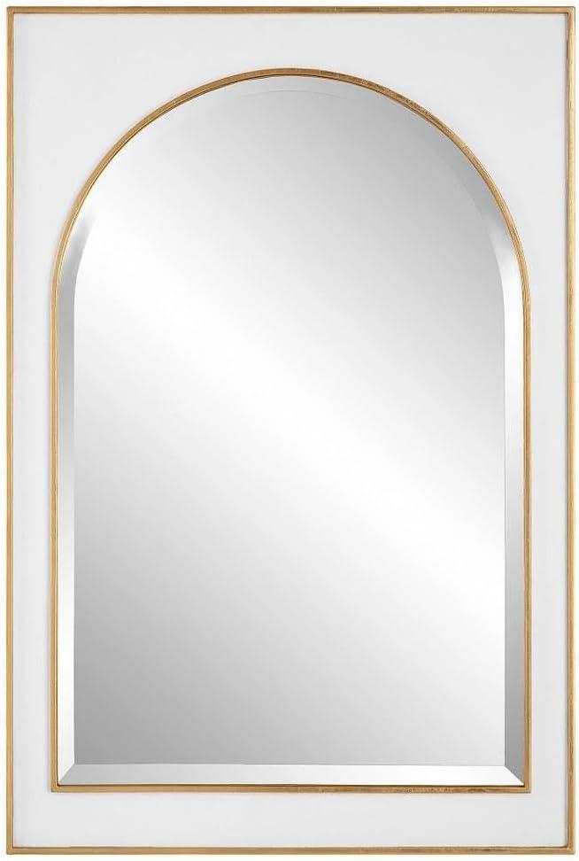 Uttermost Crisanta Antiqued Gold Leaf 25" x 37 1/2" Wall Mirror