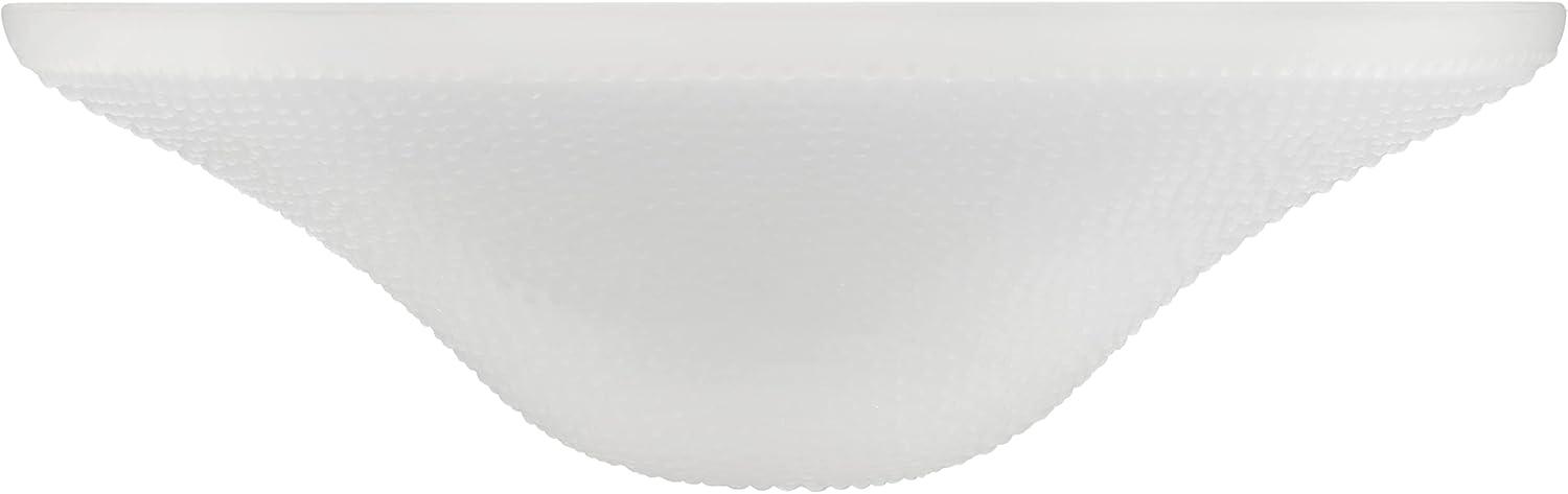 Glass Shade 4-3/4 H., White Frosted Glass Bell Torchiere/Swag Lamp and Pendant Shade with 1-5/8 in. Neckless Fitter