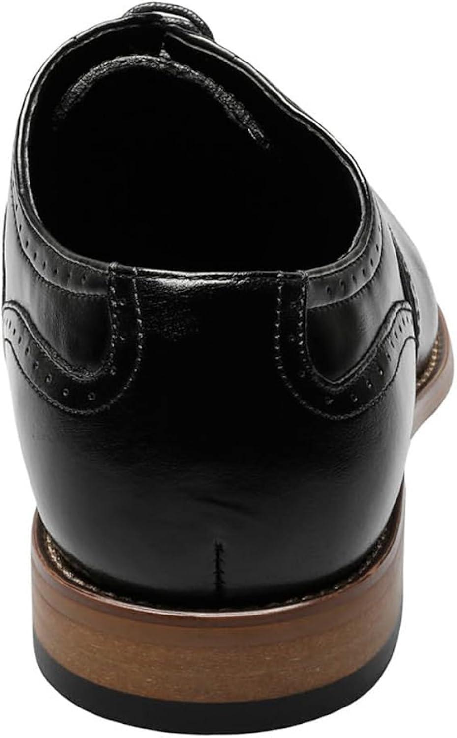 Men's Black Genuine Leather Lace-up Formal Oxford Shoes