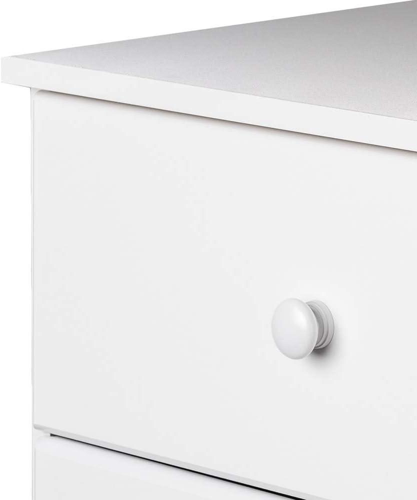 4 Drawers Astrid Dresser White - Prepac: Contemporary Storage Chest, Bedroom Furniture