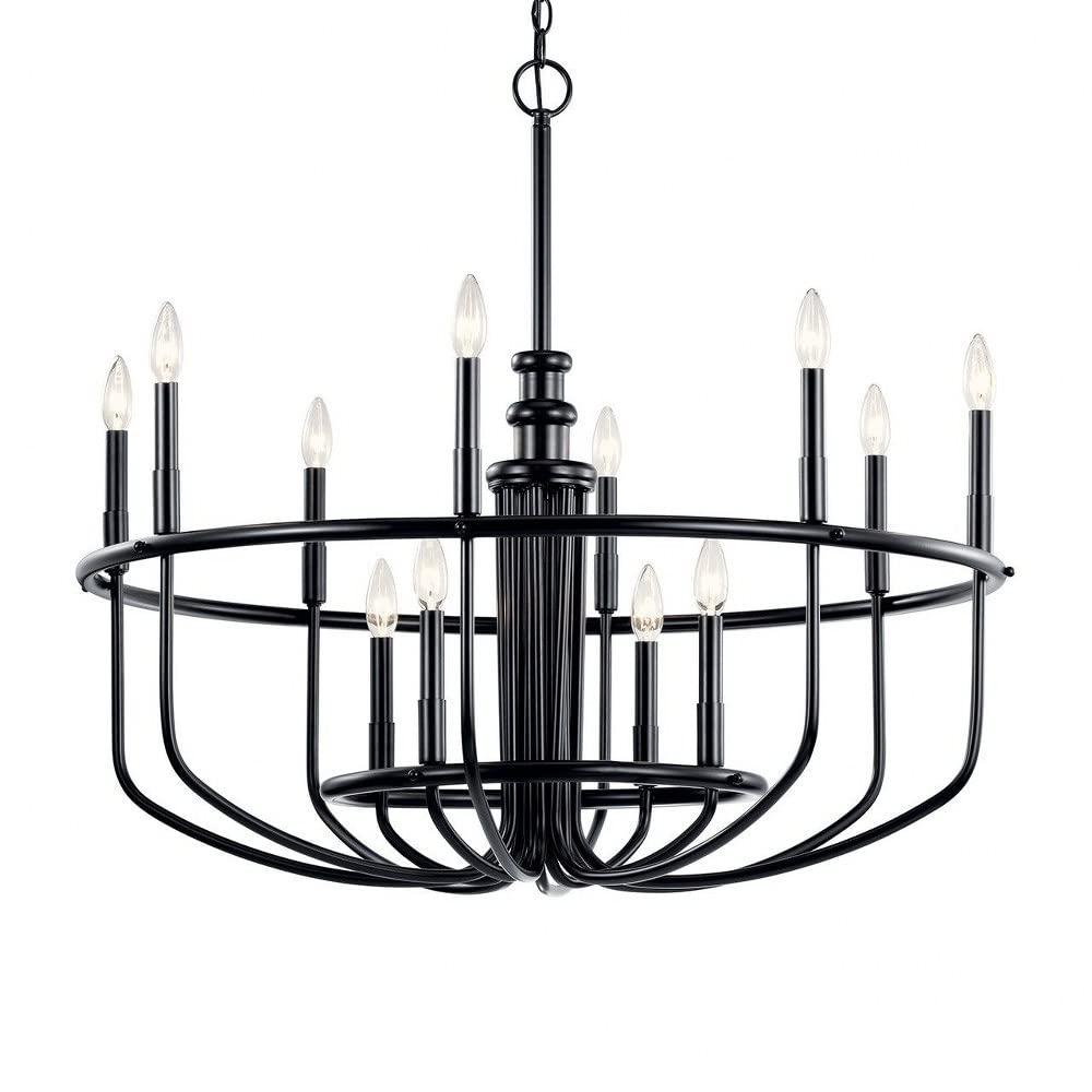 Capitol Hill 30.75" 12 Light Chandelier in Black