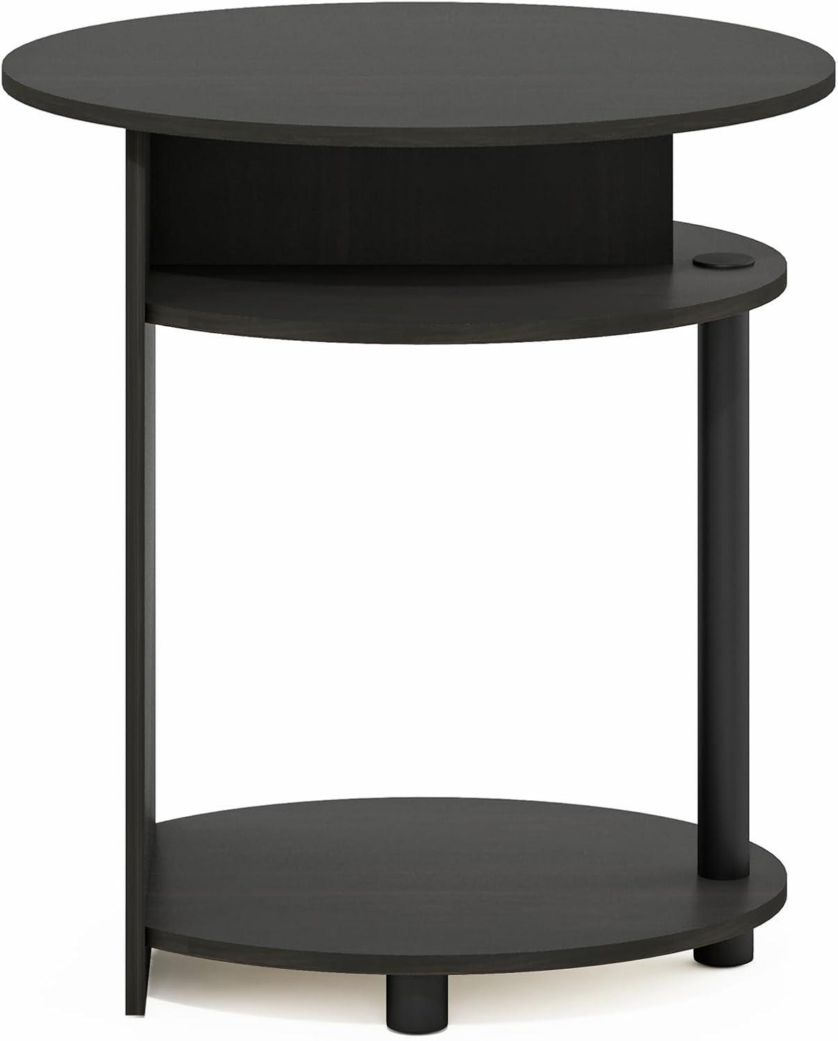 Furinno 15080WNBK JAYA Simple Design Oval End Table, Walnut