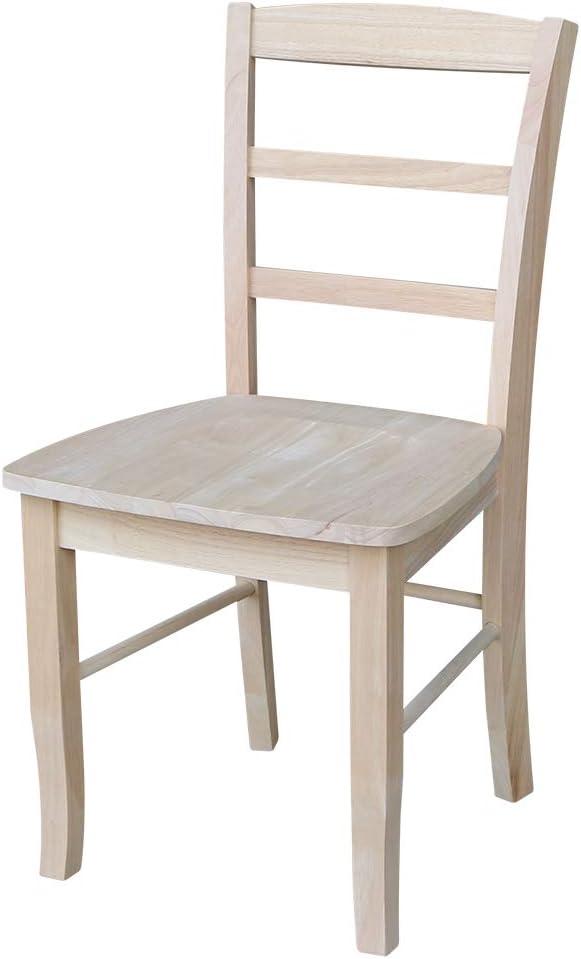 Set of 2 Madrid Ladderback Chairs Unfinished - International Concepts