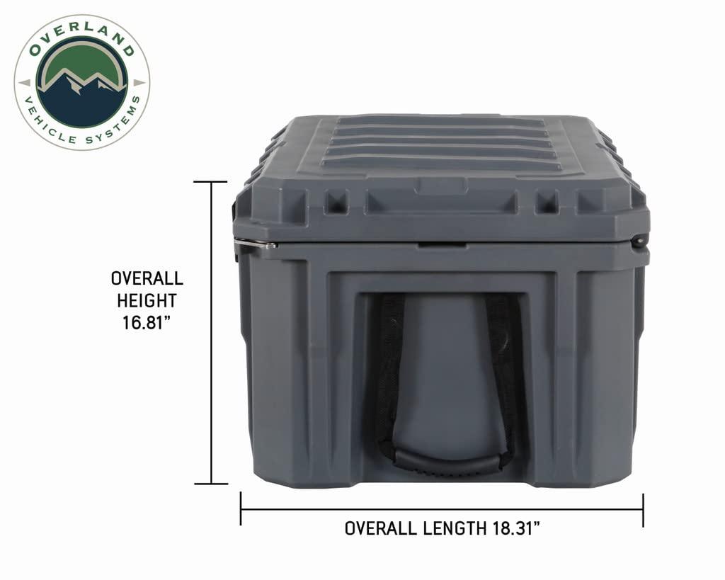 Overland Vehicle Systems 40100011 Dry Box with Drain & Bottle Opener, Dark Grey - 23.75 gal