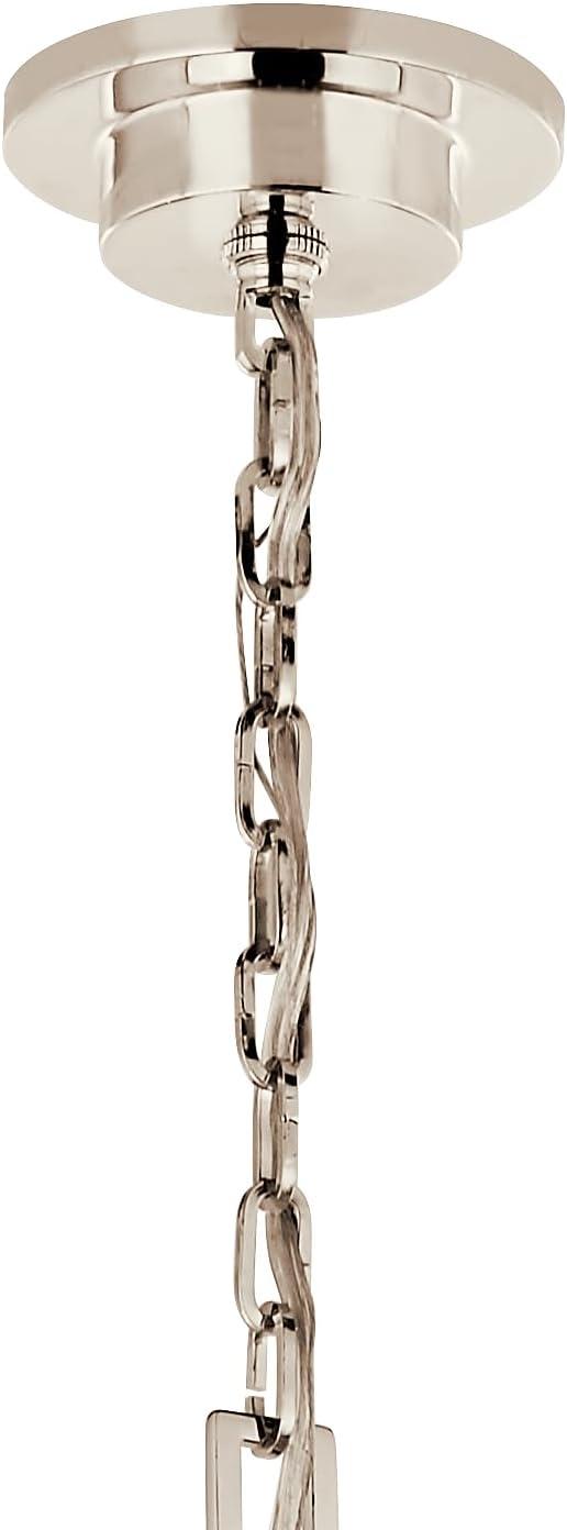 Polished Nickel 18-Light 2-Tier Candle Chandelier