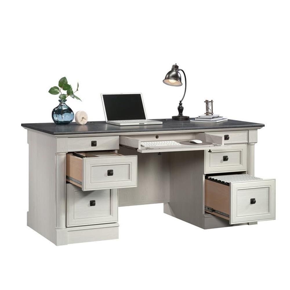 Sauder Palladia Executive Desk, Vintage Oak Finish