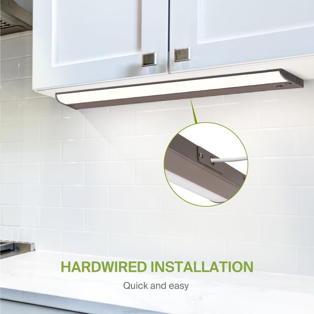 ASD LED Under Cabinet Lighting Bronze, 32 inch 16W 1057 LM, Dimmable Hardwired Under Cabinet Lights for Kitchen, 3000K Soft/4000K Cool/5000K Daylight, Under Counter Light Fixtures, ETL Energy Star