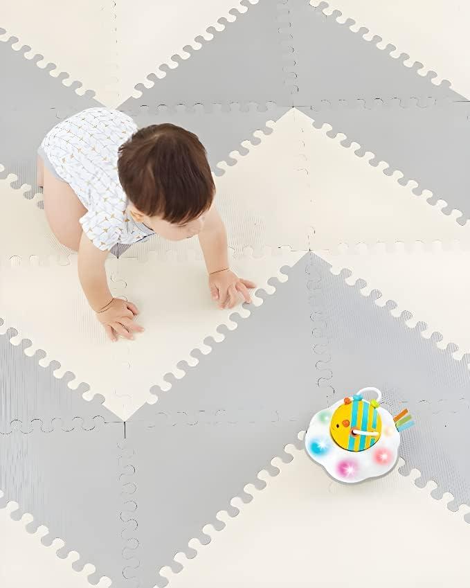 Little Fun Times Baby Foam Playmat – 72 Pieces, 51.2" x 64", for Toddlers & Infants