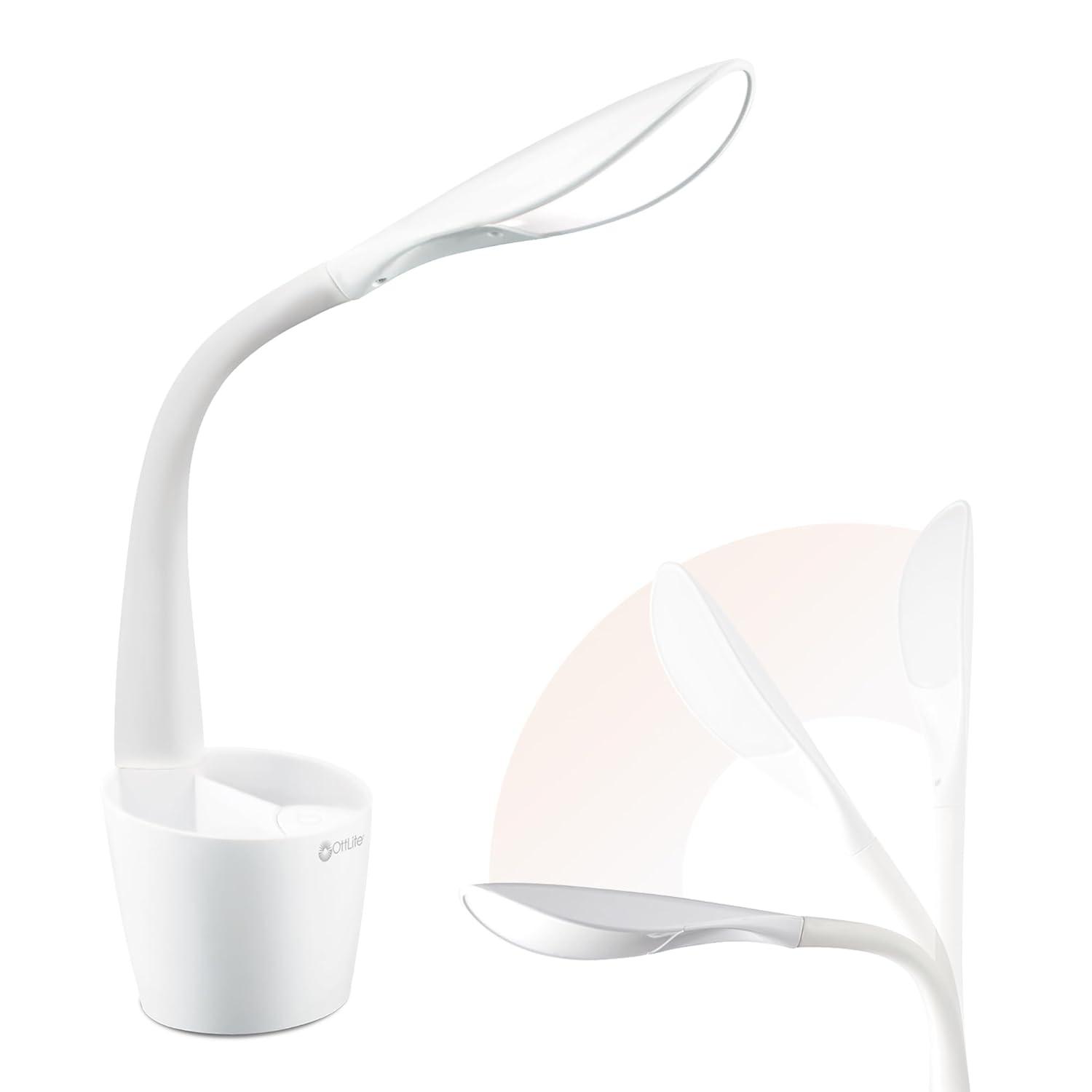 OttLite OttLite LED Desk Space Organizer Lamp, 4 Brightness Levels, Touch Controls, Flexible Neck Height