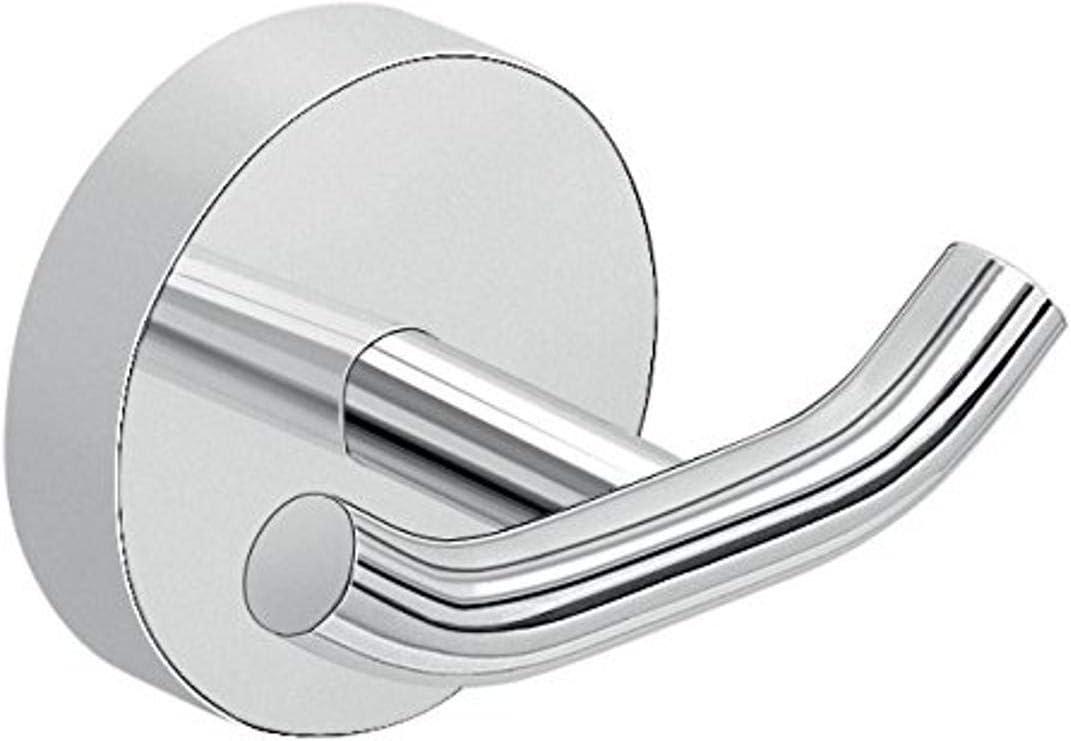 Polished Chrome Double Robe Hook with Stainless Steel