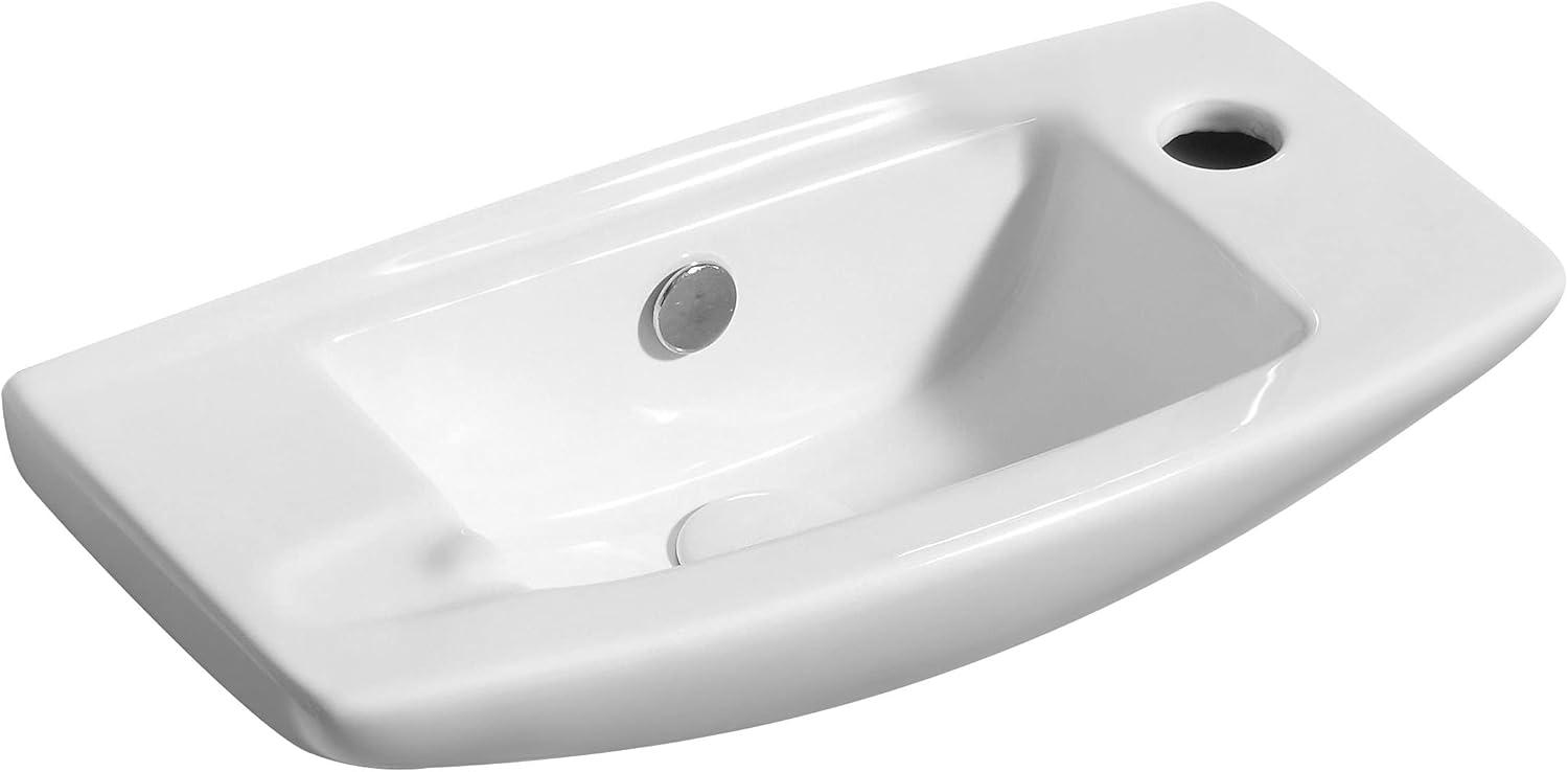 Alfi Brand 9.88'' White No Rectangular Bathroom Sink with Overflow