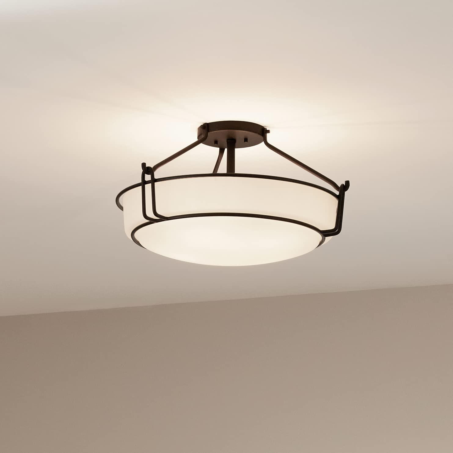 Kichler Lighting Alkire 4 - Light Semi-Flush Mount in  Black