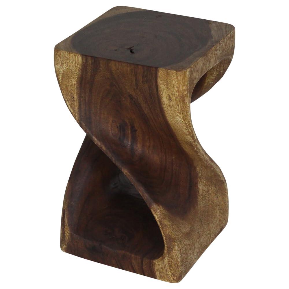 Haussmann ® Original Wood Twist Stool 10 X 10 X 16 In High Walnut Oil - 10" x 10" x 16"